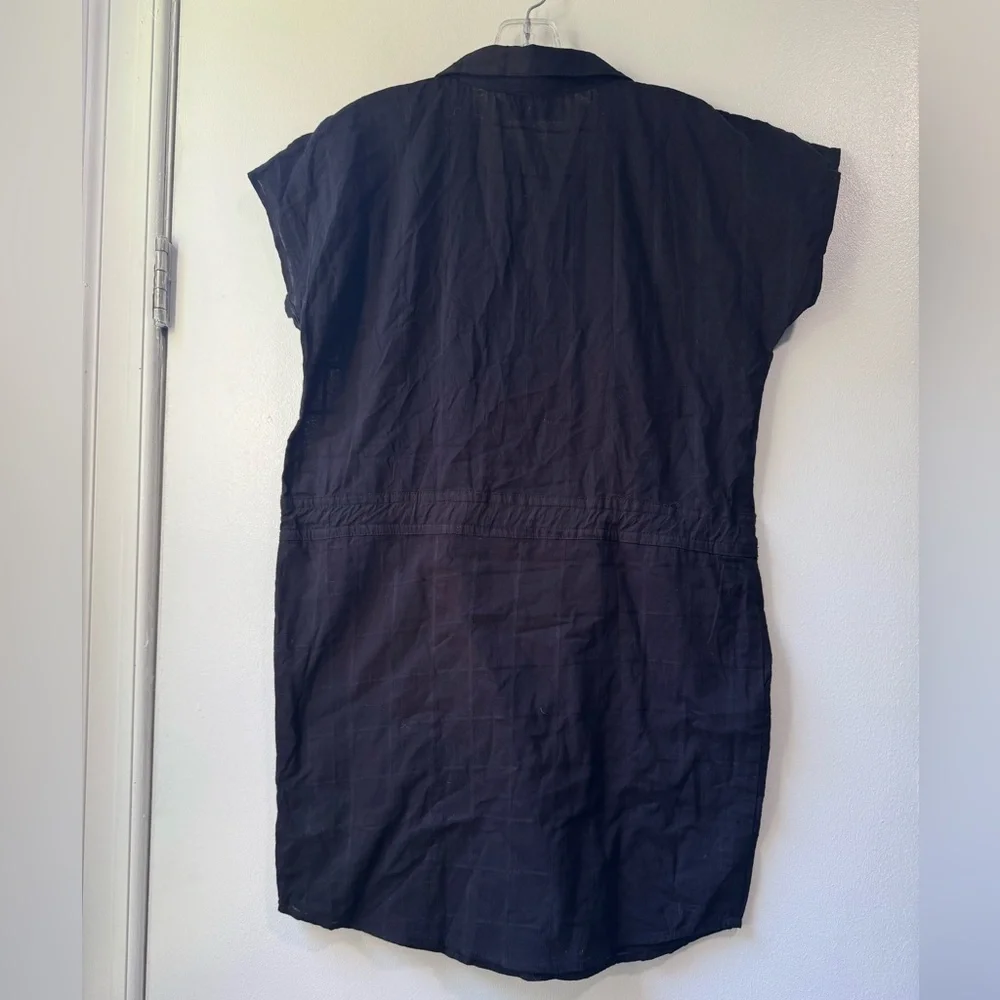 NWOT Never A Wallflower Black Cotton Windowpan Track Dress Sz XS - Picture 4 of 7